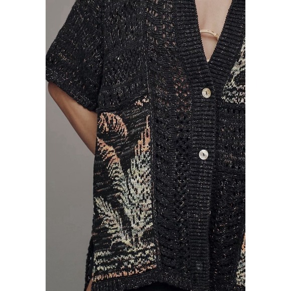 Anthropologie Pilcro Polo Camp Sweater Shirt Size XS/S Colorful Knit Relaxed Fit - Picture 3 of 16